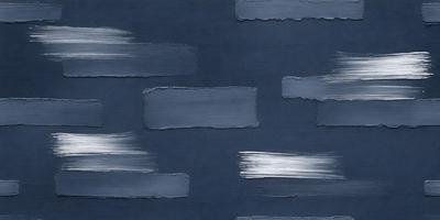 The primary subject of the image is a blue wall with a pattern of white stripes. The setting is a room with a blue background, and the visual style appears to be a combination of a photo and a digital art or illustration. The dominant colors are blue and white, creating a calm and soothing atmosphere.