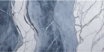The primary subject of the image is a marble tile with a blue and white pattern. The setting is a bathroom, as indicated by the presence of the marble tile. The visual style is a close-up of the tile, showcasing its intricate design. The colors and mood of the image are predominantly blue and white, giving it a clean and elegant appearance.