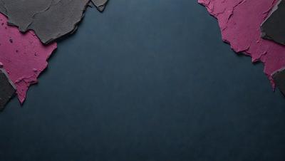 The primary subject of the image is a blue background with a pink and brown object placed on it. The setting appears to be a dark room, and the visual style is a close-up of the pink and brown object. The colors and mood of the image are predominantly dark and moody, with the pink and brown object standing out against the blue background.