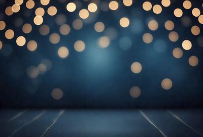 The primary subject of the image is a stage with a blue background. The setting is a theater or a stage, and the visual style is a photo. The dominant colors are blue and white, creating a calm and serene atmosphere.