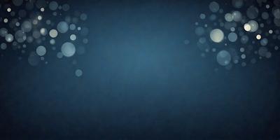 The primary subject of the image is a blue background with a few white lights. The setting is a dark room, and the visual style is a digital art or illustration. The dominant colors are blue and white, creating a calm and serene atmosphere.