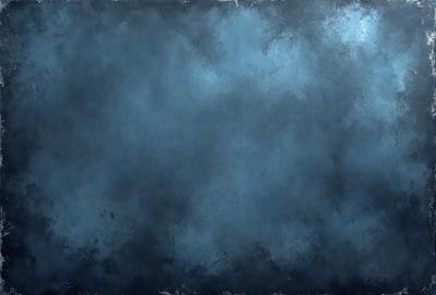 The primary subject of the image is a blue sky with clouds. The setting is a cloudy sky, and the visual style is a painting. The dominant colors are blue and white, creating a calm and serene atmosphere.
