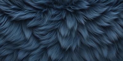 The primary subject of the image is a blue, furry, and fluffy object, which appears to be a piece of fabric or a patterned surface. The setting is a blue background, which complements the blue color of the main object. The visual style of the image is a close-up of the blue furry object, showcasing its texture and details. The colors and mood of the image are predominantly blue, creating a calm and serene atmosphere.