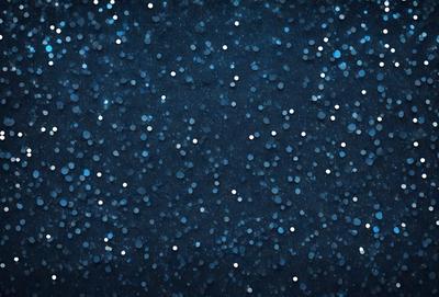 The primary subject of the image is a blue background with a pattern of white stars. The setting appears to be a night sky, and the visual style is a combination of a photo and digital art. The dominant colors are blue and white, creating a serene and peaceful atmosphere.
