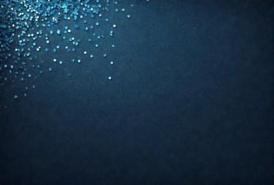 The primary subject of the image is a blue background with a pattern of blue and white glittery dots. The setting is a dark blue background, which creates a contrast with the glittery dots. The visual style is a combination of a photo and digital art, as the dots appear to be digitally created and placed on the blue background. The colors and mood of the image are predominantly dark blue and glittery, giving it a somewhat mysterious and captivating appearance.