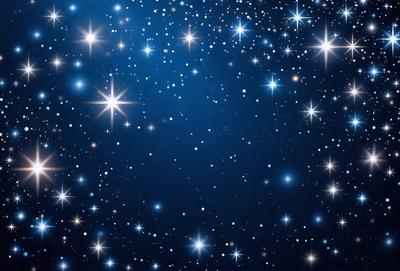 The primary subject of the image is the night sky filled with stars. The setting is a dark, star-filled sky, and the visual style is a photo of the night sky. The colors and mood of the image are predominantly dark and serene, with the bright stars creating a sense of wonder and tranquility.