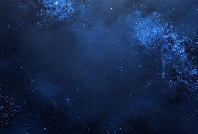The primary subject of the image is the night sky, which is filled with stars. The setting is a dark, cloudy night, with the stars shining brightly against the backdrop. The visual style is a painting, which gives the image a unique and artistic appearance. The colors and mood of the image are predominantly dark and moody, with the stars providing a contrasting and luminous element.