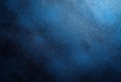 The primary subject of the image is a blue sky filled with stars. The setting is a night sky, and the visual style is a painting or drawing. The colors and mood are predominantly blue, with a sense of tranquility and beauty.