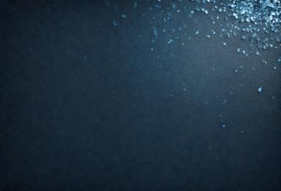 The primary subject of the image is a blue background with a pattern of glittering blue and white stars. The setting is a dark room, and the visual style appears to be a digital art or illustration. The dominant colors are blue and white, creating a calm and serene atmosphere.