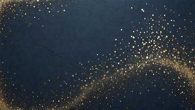 The primary subject of the image is a blue background with a pattern of gold stars. The setting appears to be a dark, starry night, with the stars creating a sense of depth and contrast against the blue background. The visual style of the image is a combination of digital art and illustration, as the gold stars are created through a digital medium. The colors and mood of the image are predominantly dark and moody, with the gold stars providing a touch of warmth and light.