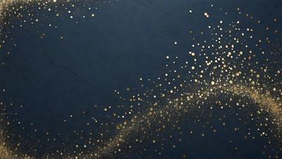 The primary subject of the image is a blue background with a pattern of gold stars. The setting appears to be a dark, starry night, with the stars creating a sense of depth and contrast against the blue background. The visual style of the image is a combination of digital art and illustration, as the gold stars are created through a digital medium. The colors and mood of the image are predominantly dark and moody, with the gold stars providing a touch of warmth and light.