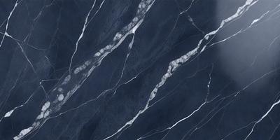 The primary subject of the image is a blue marble tile with a pattern of white streaks. The setting is a wall, and the visual style is a close-up of the tile. The colors and mood of the image are predominantly blue and white, creating a clean and elegant appearance.