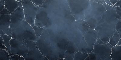 The primary subject of the image is a blue marble wall with a pattern of white spots. The setting is a dark room, and the visual style is a close-up of the marble wall. The dominant colors are blue and white, creating a calm and serene atmosphere.