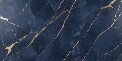 The primary subject of the image is a blue marble wall with gold streaks. The setting is a room with a blue background. The visual style is a photo of the marble wall. The dominant colors are blue and gold, creating a luxurious and elegant atmosphere.