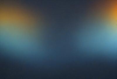 The primary subject of the image is a blue background with a yellow and orange gradient. The setting is a dark room, and the visual style is a digital art or illustration. The dominant colors are blue, yellow, and orange, creating a vibrant and lively atmosphere.
