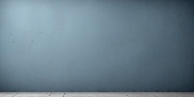 The primary subject of the image is a blue wall with a white bird flying on it. The setting is a room with a wooden floor. The visual style is a photo, and the colors and mood are predominantly blue and calm.
