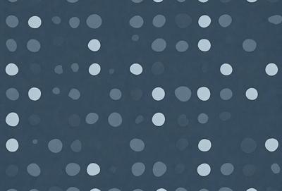 The primary subject of the image is a blue background with a pattern of white dots. The setting is a dark blue sky, and the visual style is a digital art or illustration. The dominant colors are blue and white, creating a calm and serene atmosphere.