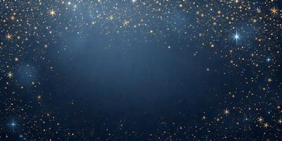 The primary subject of the image is the night sky, which is filled with stars. The setting is a dark, star-filled sky, and the visual style is a photo of the night sky. The colors and mood of the image are predominantly dark and serene, with the bright stars providing a contrasting and captivating element.