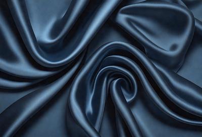 The primary subject of the image is a blue fabric, which is the main object, scene, or focus of the image. The setting or background is a blue cloth, and the visual style is a photo. The dominant colors and overall atmosphere are blue and dark, creating a moody and dramatic effect.