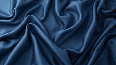 The primary subject of the image is a blue fabric, which is the main object, scene, or focus of the image. The setting or background is a blue cloth, and the visual style is a photo. The dominant colors and overall atmosphere are blue and dark, creating a moody and dramatic effect.