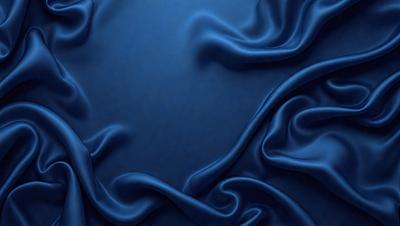 The primary subject of the image is a blue fabric, which appears to be a piece of cloth or a curtain. The setting is a dark room, and the visual style is a close-up of the blue fabric. The colors and mood of the image are predominantly dark and moody, with the blue fabric being the main focus.