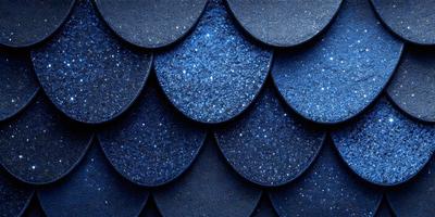 The primary subject of the image is a blue and black patterned roof. The setting is an outdoor environment, with the roof being the main object of focus. The visual style is a combination of photo and digital art, creating a unique and eye-catching pattern. The colors and mood of the image are predominantly blue and black, giving it a modern and sophisticated appearance.