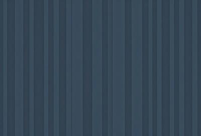 The primary subject of the image is a blue striped wall. The setting is a dark room with a blue wall, and the visual style is a photo. The dominant colors are blue and black, creating a moody atmosphere.