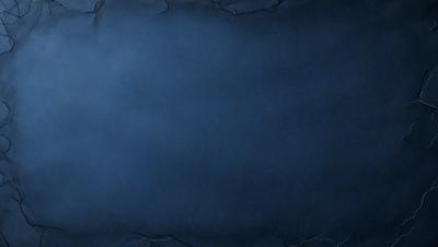 The primary subject of the image is a large, empty blue canvas. The setting is a dark, moody room with a blue background. The visual style is a digital art or illustration, creating a dramatic and atmospheric scene. The colors and mood are predominantly dark and mysterious, with the blue canvas serving as the focal point of the image.