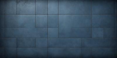 The primary subject of the image is a blue tile wall. The setting is a room with a blue tile floor. The visual style is a photo of a blue tile wall. The dominant colors are blue and grey, creating a calm and soothing atmosphere.