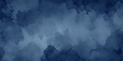 The primary subject of the image is a cloudy blue sky. The setting is a cloudy sky with a few birds flying through it. The visual style is a painting or drawing, with a focus on the cloudy sky and the birds. The colors and mood are predominantly blue, with a slightly gloomy atmosphere.