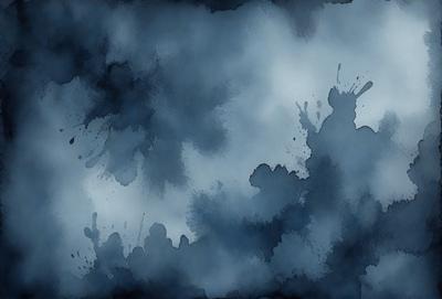 The primary subject of the image is a person holding a baseball bat, with a dark blue background. The setting appears to be a cloudy sky, and the visual style is a painting or drawing. The colors and mood of the image are predominantly dark and moody, with the person and the baseball bat being the main focus.