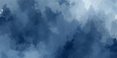 The primary subject of the image is a blue cloudy sky. The setting is a cloudy day, and the visual style is a painting or drawing. The colors and mood of the image are predominantly blue, creating a calm and serene atmosphere.