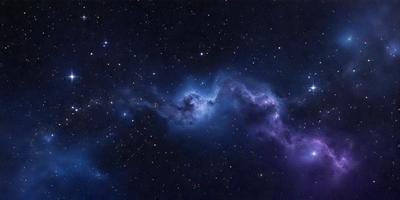 The primary subject of the image is a purple nebula, which is a cloud of gas and dust in space. The setting is a dark, star-filled sky, with the nebula being the main focus of the image. The visual style is a combination of a photo and digital art, creating a unique and captivating representation of the nebula. The colors and mood of the image are predominantly purple, giving it a serene and ethereal atmosphere.