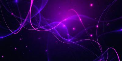 The primary subject of the image is a purple, swirling, and flowing pattern. The setting is a dark, star-filled sky, creating a sense of depth and contrast. The visual style is a combination of digital art and illustration, with the purple pattern resembling a flowing waterfall. The colors and mood of the image are predominantly purple, creating a serene and calming atmosphere.