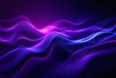 The primary subject of the image is a purple wave, which is the main object, scene, or focus of the image. The setting or background is a purple surface, which adds to the overall atmosphere of the image. The visual style of the image is digital art, as it is a digital representation of a wave. The dominant colors in the image are purple, which creates a calming and soothing mood.
