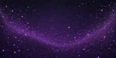 The primary subject of the image is a purple background with a multitude of stars scattered throughout the scene. The setting appears to be a dark, starry sky, and the visual style is a combination of a photo and digital art. The colors and mood of the image are predominantly purple, creating a serene and peaceful atmosphere.