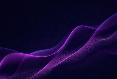 The primary subject of the image is a purple wave or a purple light, which appears to be a digital art or illustration. The setting is a dark background, which adds to the overall mood of the image. The visual style is a combination of a purple wave or light and a dark background, creating a unique and artistic representation.