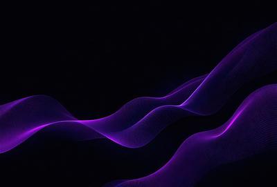 The primary subject of the image is a purple wave or a purple water-like substance. The setting is a dark background, which creates a contrast with the purple wave. The visual style appears to be a digital art or illustration, as the purple wave is depicted in a detailed and artistic manner. The colors and mood of the image are predominantly purple, giving it a calming and serene atmosphere.