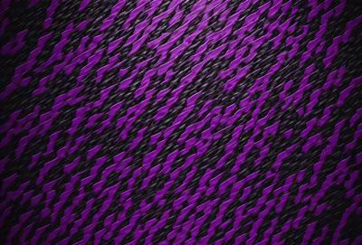 The primary subject of the image is a purple and black patterned surface. The setting is a black background, and the visual style appears to be a digital art or illustration. The dominant colors in the image are purple and black, creating a bold and striking appearance.