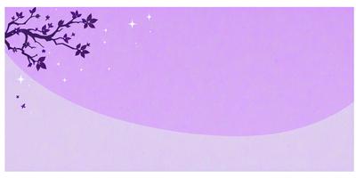 The image is a purple and white digital art piece featuring a starry night sky. The primary subject is a purple background with a star pattern, creating a visually appealing and serene atmosphere. The setting is a night sky with a few stars visible, adding to the overall mood of the artwork. The visual style is a combination of digital art and illustration, resulting in a unique and captivating piece.