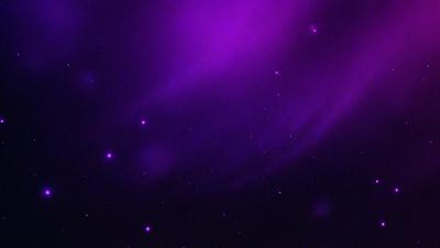 The image features a purple background with a few stars scattered throughout the scene. The primary subject is a large purple cloud, which appears to be the main focus of the image. The setting is a dark, star-filled sky, creating a sense of depth and mystery. The visual style is a combination of a photo and digital art, giving the image a unique and artistic appearance. The colors and mood of the image are predominantly purple, creating a sense of calmness and serenity.