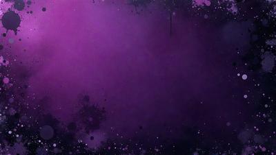 Purple background with black spots.