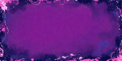 The primary subject of the image is a large, purple canvas with a white background. The setting is a blank canvas, and the visual style is a painting or drawing. The colors and mood of the image are predominantly purple and pink, creating a vibrant and artistic atmosphere.