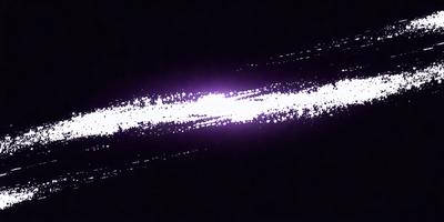 The primary subject of the image is a purple light streak, which appears to be a lightning bolt or a purple laser beam. The setting is a dark background, which contrasts with the purple light streak. The visual style of the image is a combination of a photo and a digital art or illustration, as the purple light streak is depicted in a way that resembles a digital art or illustration. The colors and mood of the image are predominantly purple, creating a