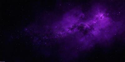 The primary subject of the image is a purple sky filled with stars. The setting is a dark, star-filled sky, and the visual style is a photo. The dominant colors are purple and black, creating a moody and dramatic atmosphere.