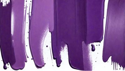 Purple paint dripping on a white surface.
