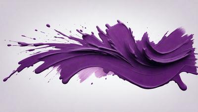 Purple paint splashing on a white background.