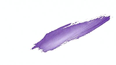 The primary subject of the image is a purple paint stroke, which is the main focus of the scene. The setting is a white background, which provides a clean and uncluttered environment for the paint stroke. The visual style of the image is a digital art or illustration, as it appears to be a digital painting or drawing. The dominant colors in the image are purple and white, creating a calm and soothing atmosphere.