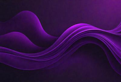 The primary subject of the image is a purple wave, which is the main object, scene, or focus of the image. The setting or background is a dark purple surface, which adds to the overall atmosphere. The visual style of the image is a digital art or illustration, as it is a purple wave with a smooth and flowing appearance. The colors and mood of the image are predominantly purple, creating a sense of calmness and tranquility.