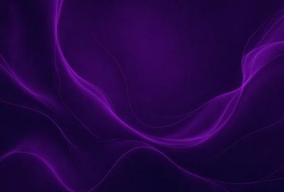 The primary subject of the image is a purple background with a flowing, swirling pattern. The setting appears to be a futuristic or abstract environment. The visual style is a combination of digital art and illustration, creating a unique and captivating scene. The dominant colors are purple and blue, giving the image a calming and serene atmosphere.